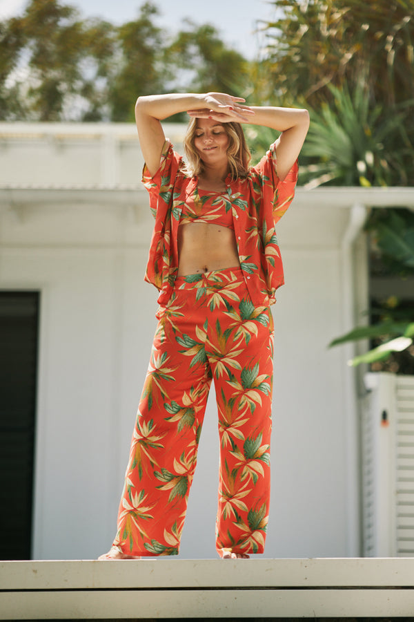 Flame Tropico Sustainable Viscose - Wide Leg Pant With Pockets