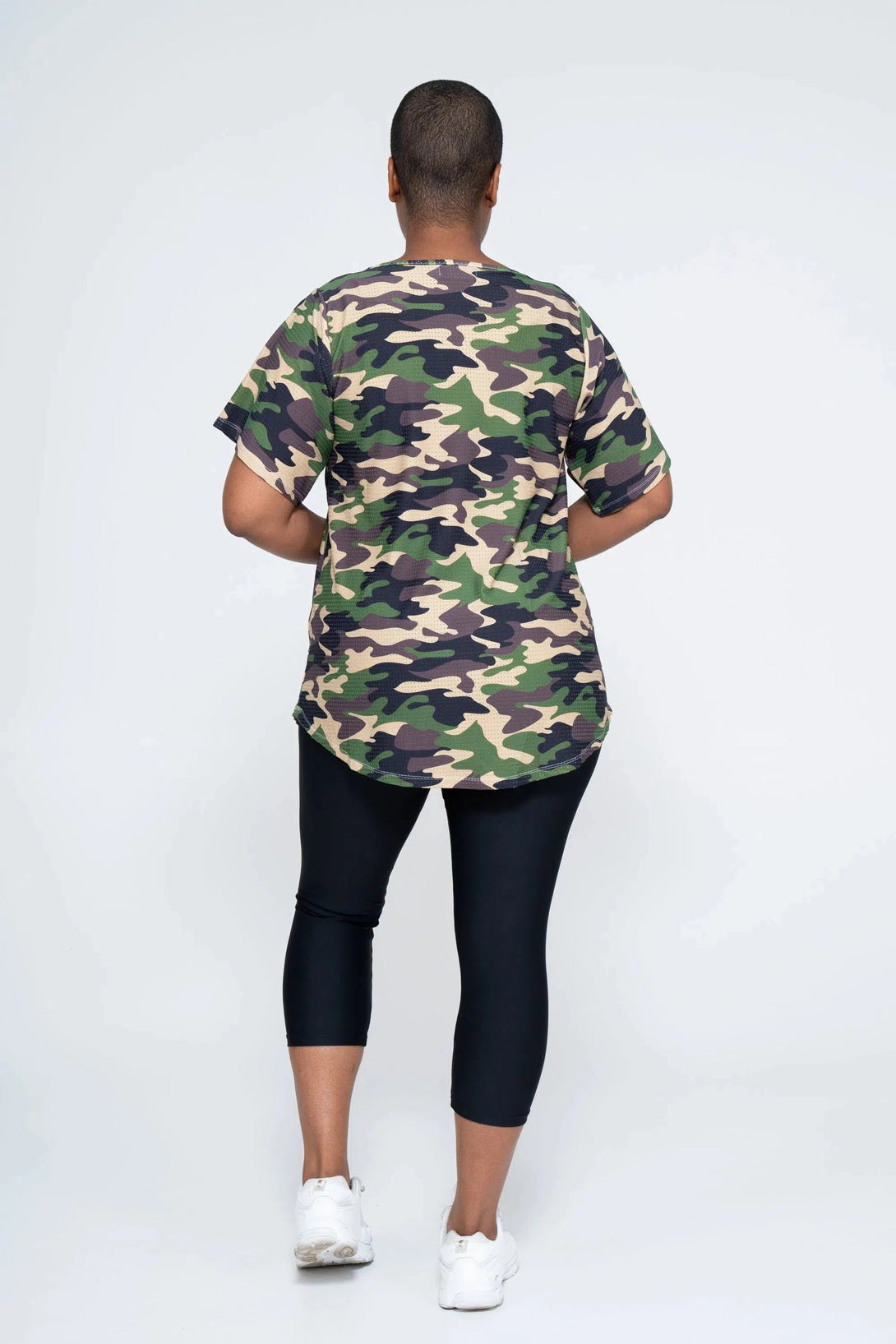 Bball Mesh Exotica Boyfriend Tee - Commando Camo-Activewear-Exoticathletica