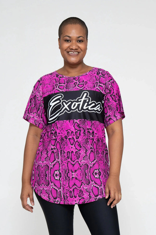 Bball Mesh Exotica Boyfriend Tee - Medusa Pink-Activewear-Exoticathletica