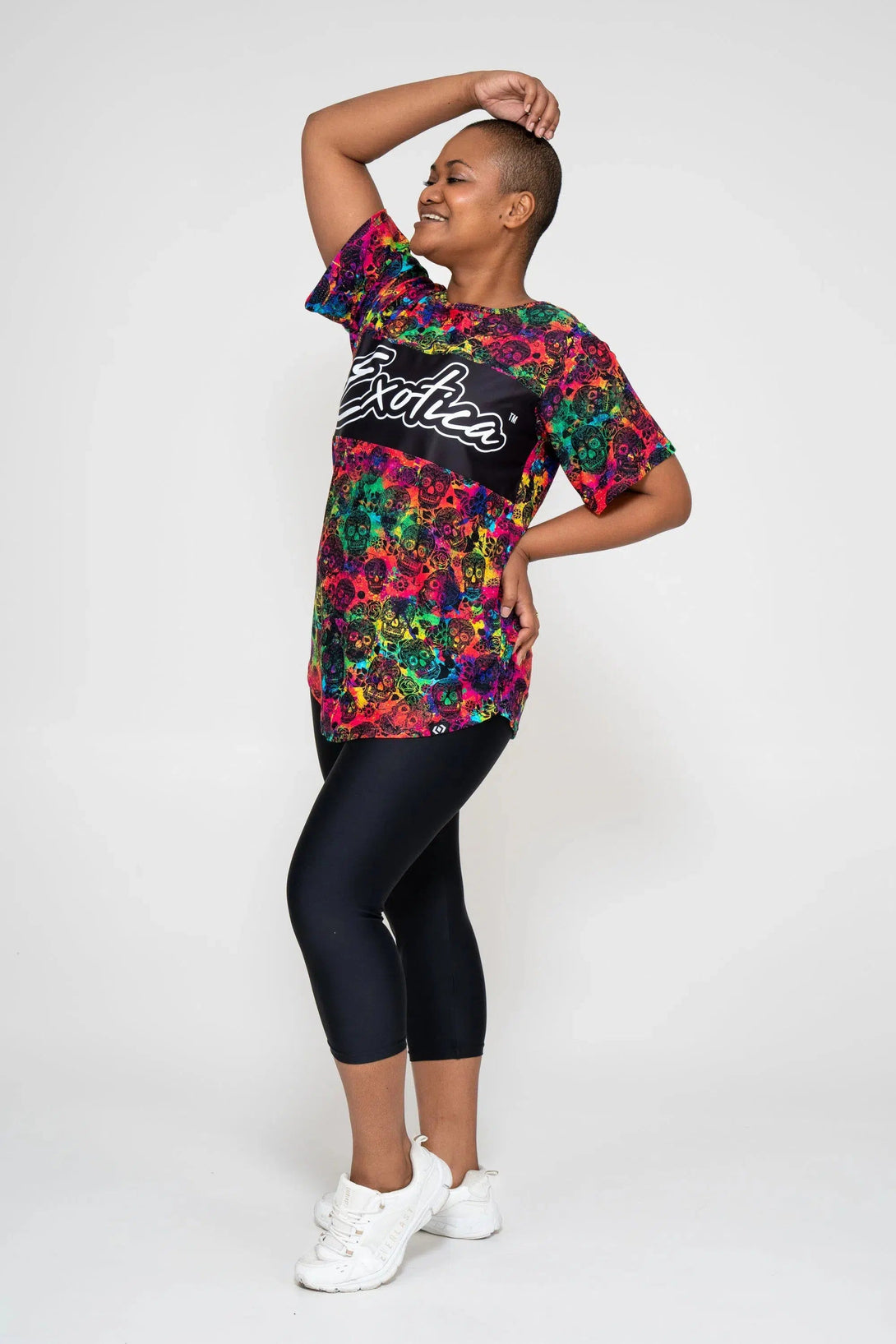 Bball Mesh Exotica Boyfriend Tee - Rainbow Killer-Activewear-Exoticathletica