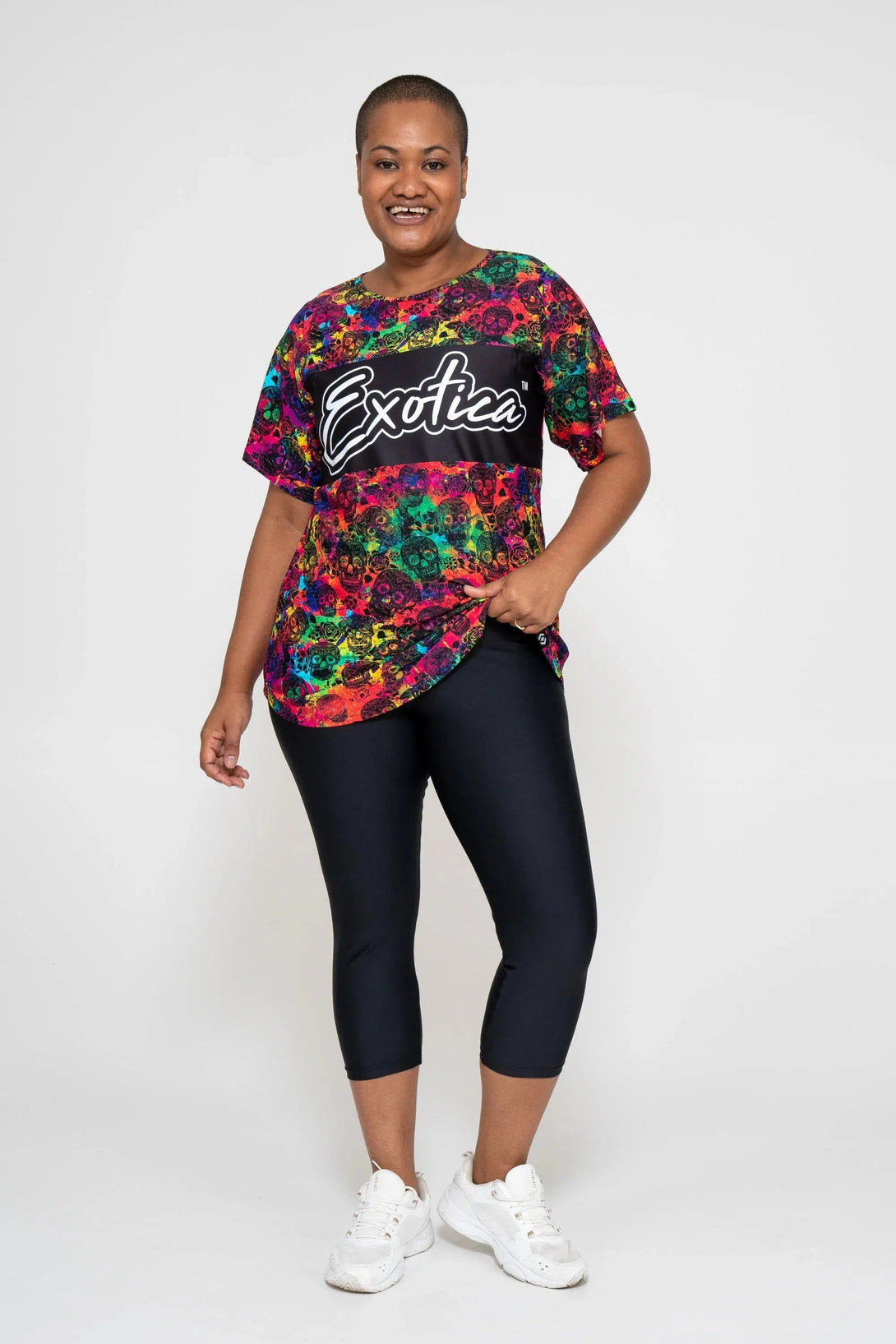 Bball Mesh Exotica Boyfriend Tee - Rainbow Killer-Activewear-Exoticathletica