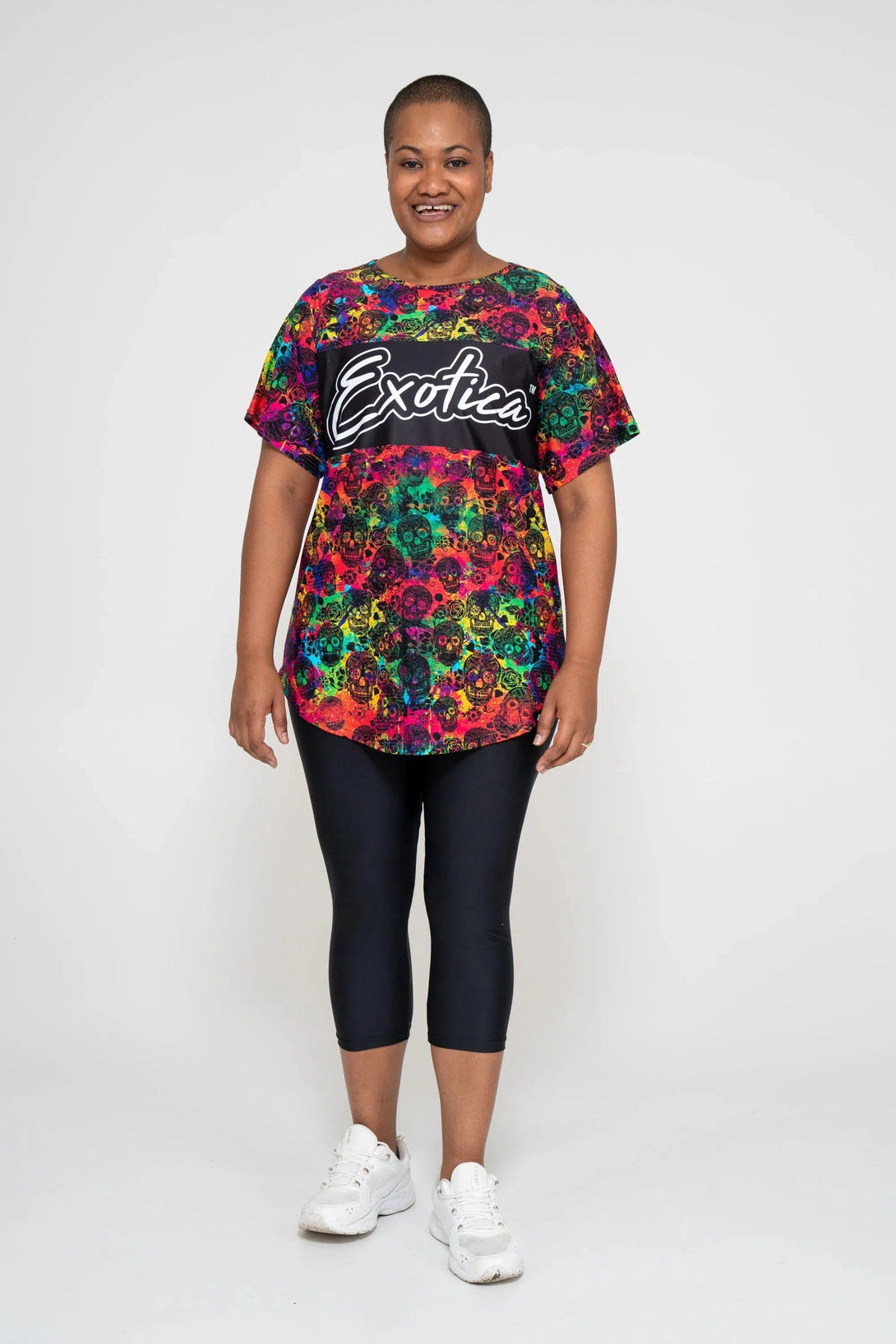 Bball Mesh Exotica Boyfriend Tee - Rainbow Killer-Activewear-Exoticathletica