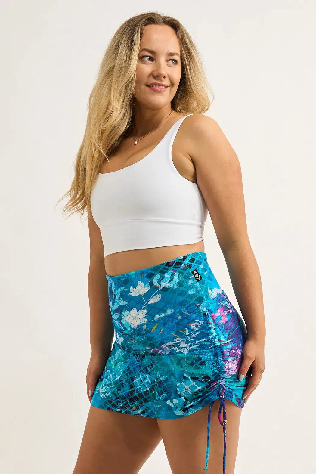 Bball Mesh High Waisted Tie Side Skort - Mermaid Mafia-Activewear-Exoticathletica