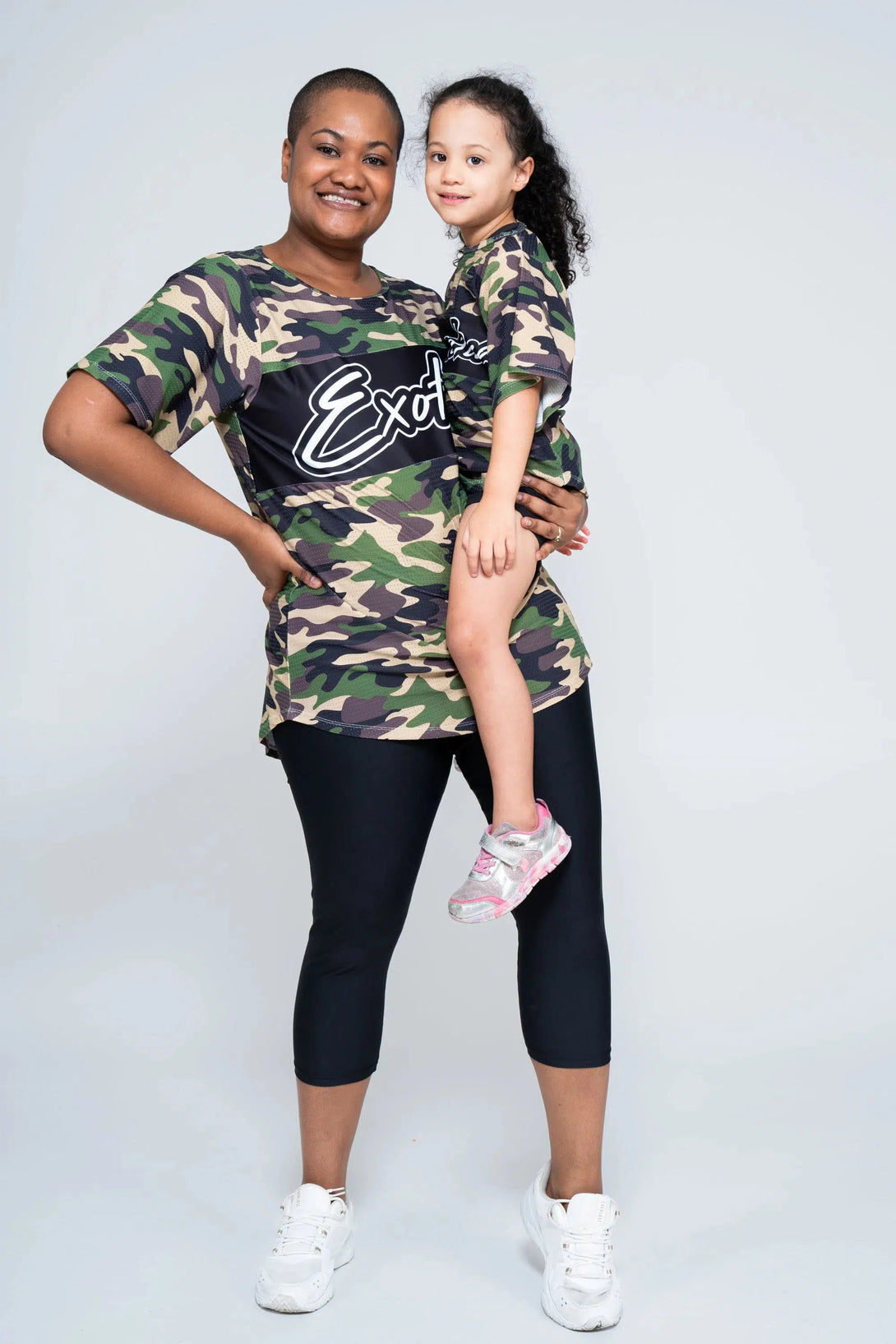 Bball Mesh Kids Exotica Boyfriend Tee - Commando Camo-Activewear-Exoticathletica