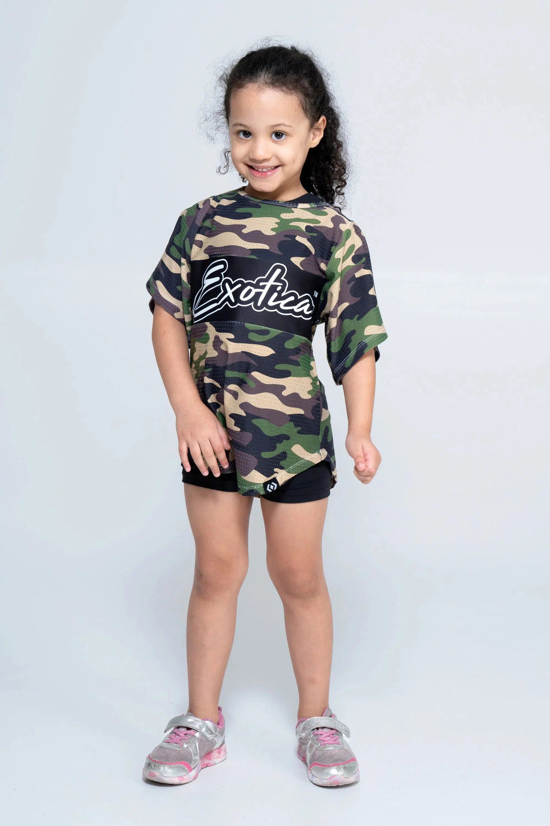 Bball Mesh Kids Exotica Boyfriend Tee - Commando Camo-Activewear-Exoticathletica