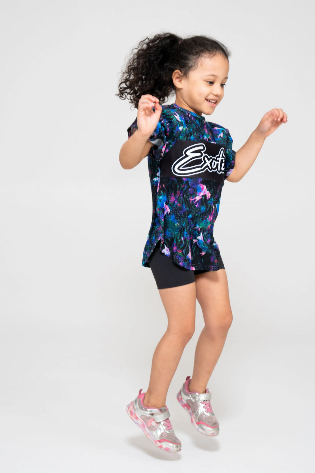 Bball Mesh Kids Exotica Boyfriend Tee - Galactic Goddess-Activewear-Exoticathletica