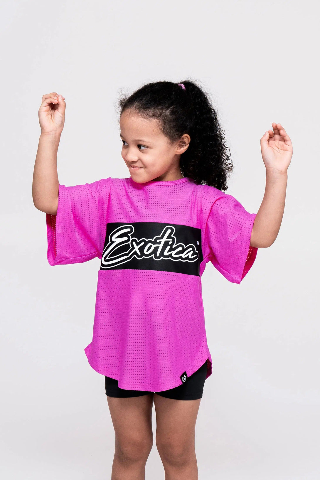 Bball Mesh Kids Exotica Boyfriend Tee - Pink-Activewear-Exoticathletica