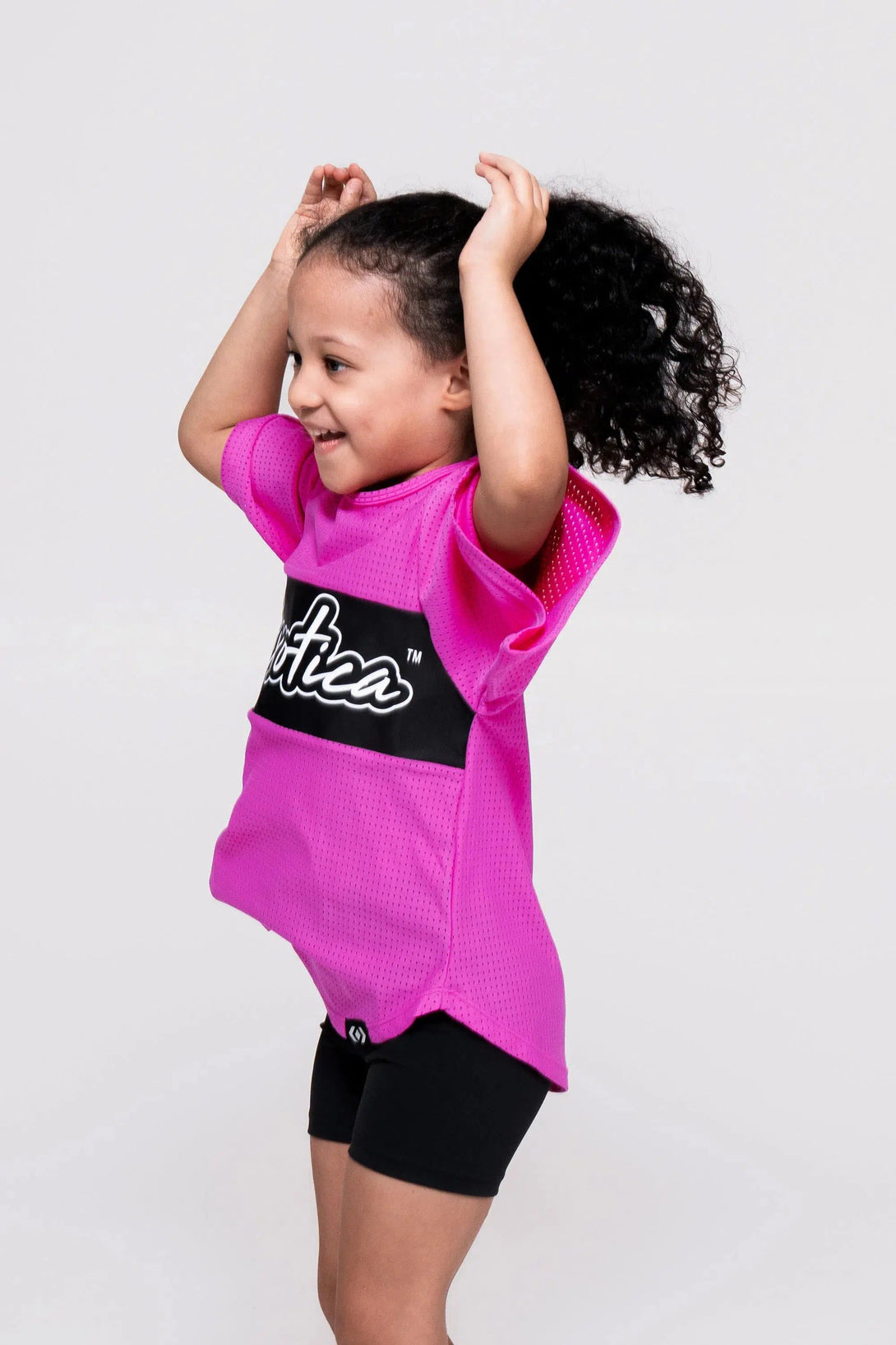 Bball Mesh Kids Exotica Boyfriend Tee - Pink-Activewear-Exoticathletica