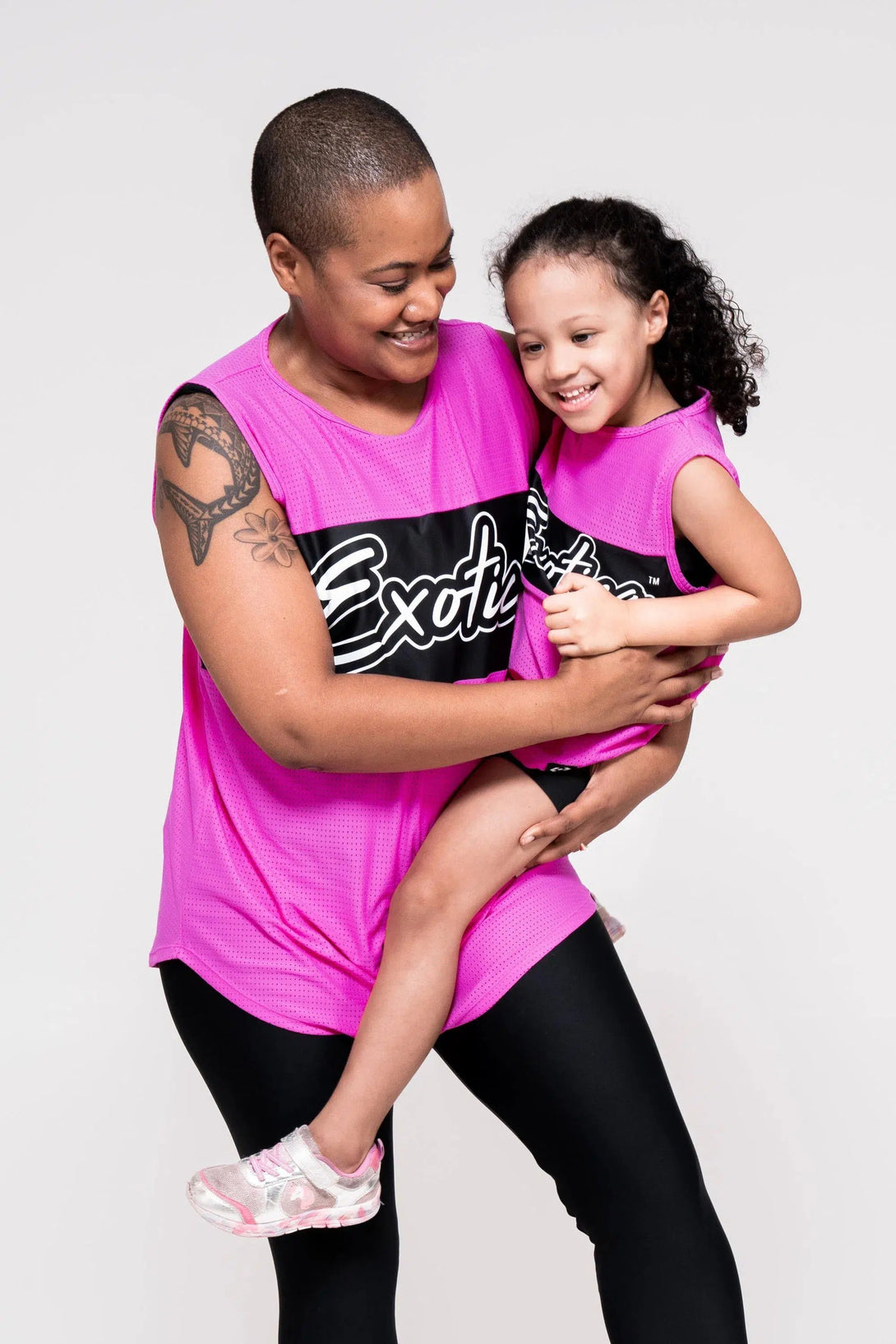 Bball Mesh Kids Sleeveless Exotica Boyfriend Tee - Pink-Activewear-Exoticathletica