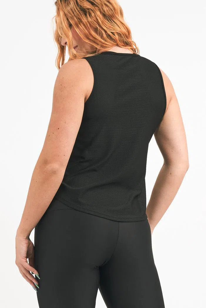 Bball Mesh Muscle Back Tank - Black-Activewear-Exoticathletica