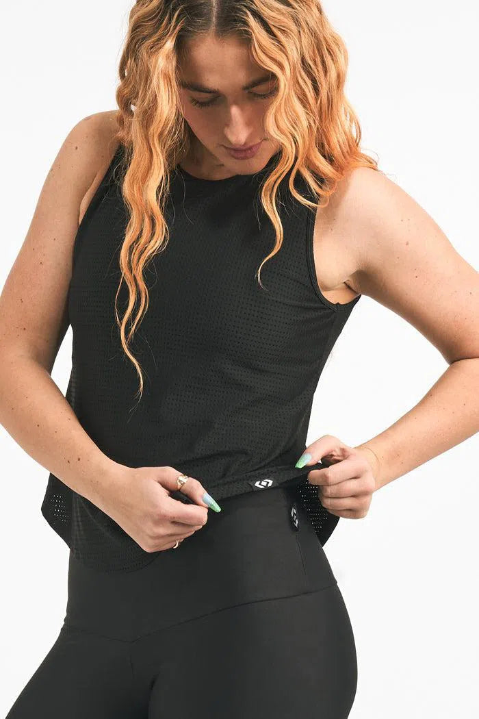 Bball Mesh Muscle Back Tank - Black-Activewear-Exoticathletica