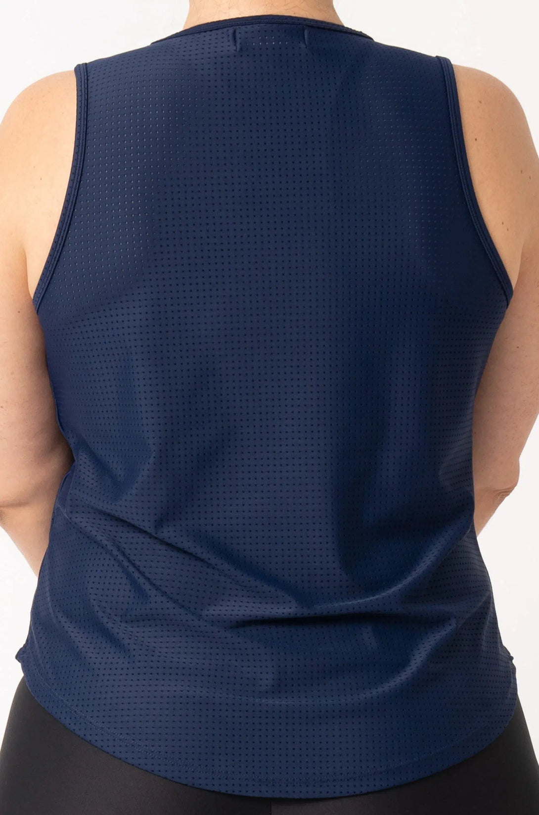 Bball Mesh Muscle Back Tank - Dark Navy-Activewear-Exoticathletica