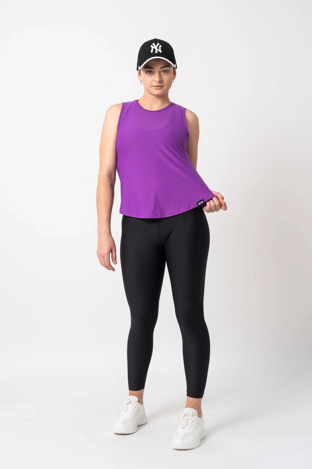 Bball Mesh Muscle Back Tank - Purple-Activewear-Exoticathletica