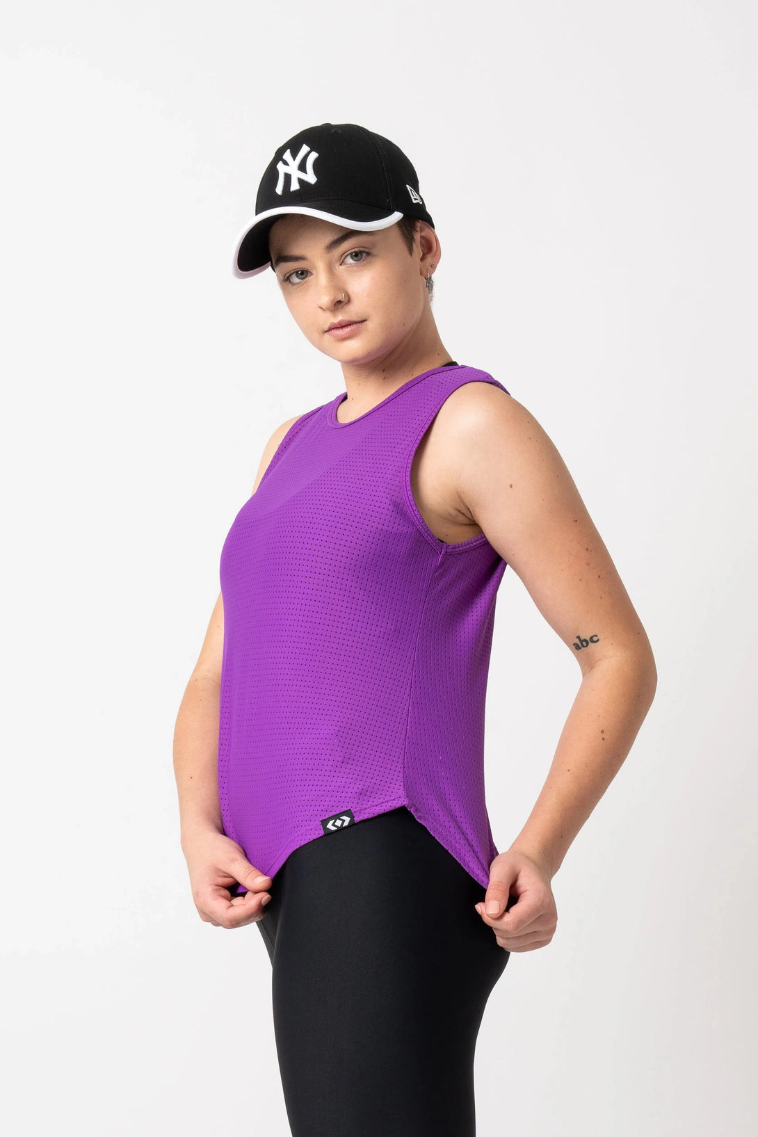 Bball Mesh Muscle Back Tank - Purple-Activewear-Exoticathletica