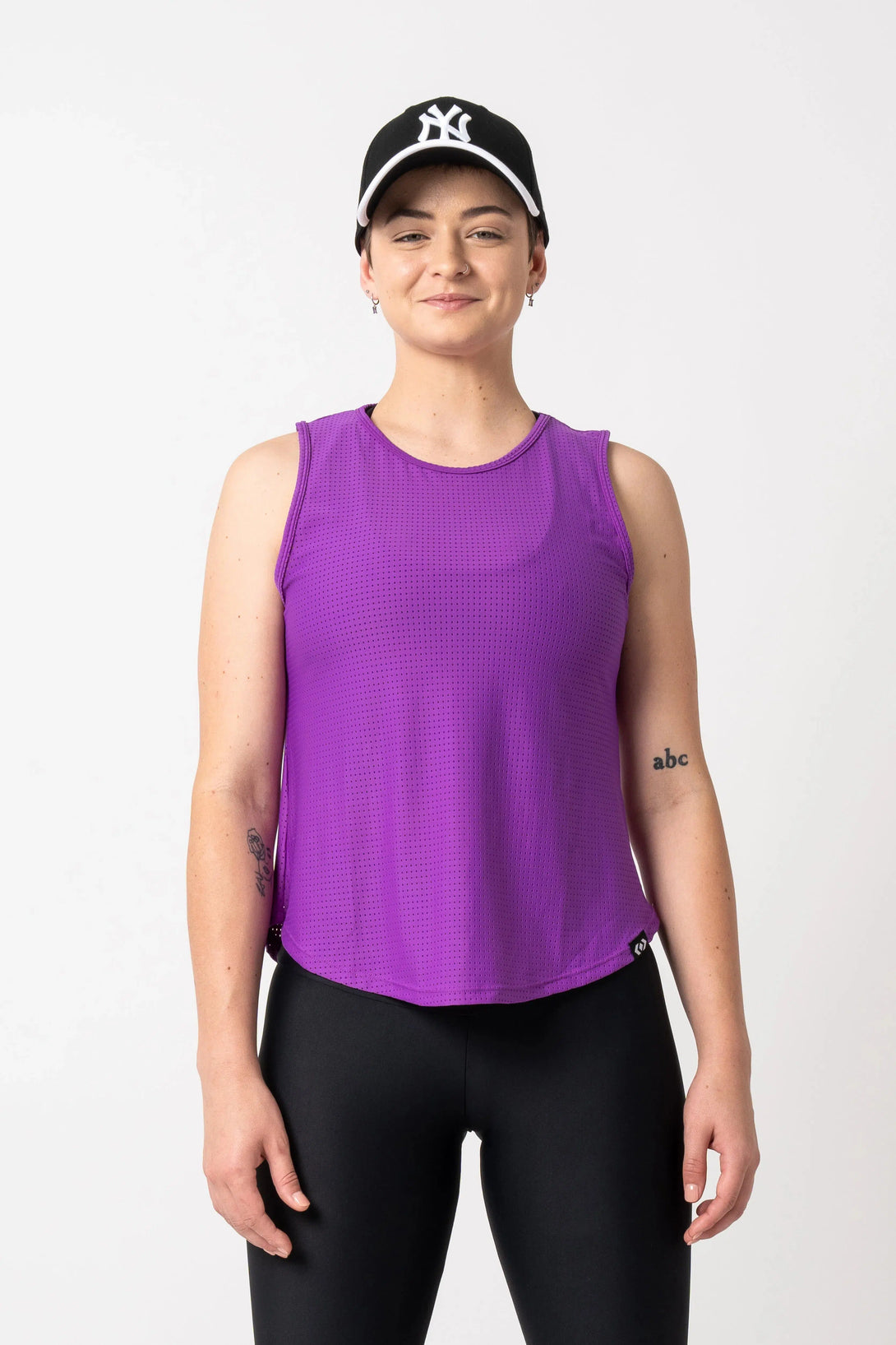 Bball Mesh Muscle Back Tank - Purple-Activewear-Exoticathletica