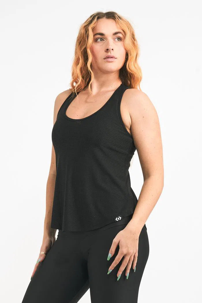 Bball Mesh Racer Back Tank Top - Black-Activewear-Exoticathletica