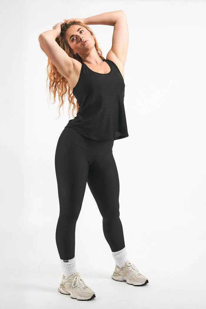 Bball Mesh Racer Back Tank Top - Black-Activewear-Exoticathletica