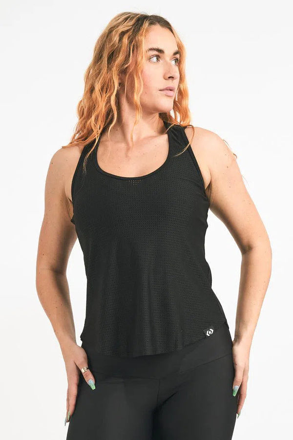 Bball Mesh Racer Back Tank Top - Black-Activewear-Exoticathletica