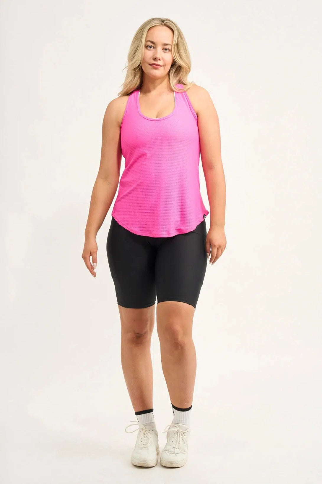 Bball Mesh Racer Back Tank Top - Candy Pink-Activewear-Exoticathletica