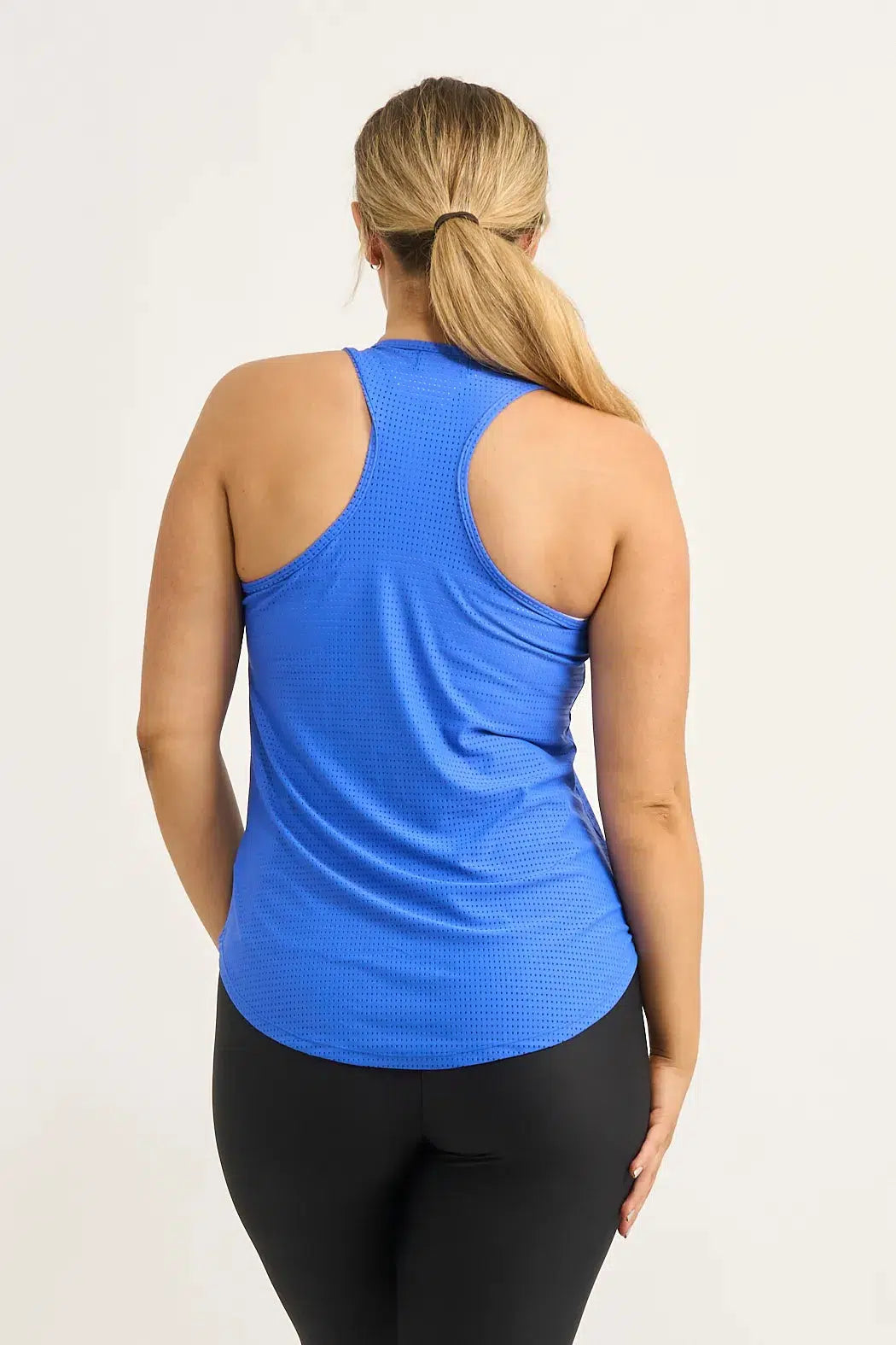 Bball Mesh Racer Back Tank Top - Electric Blue-Activewear-Exoticathletica