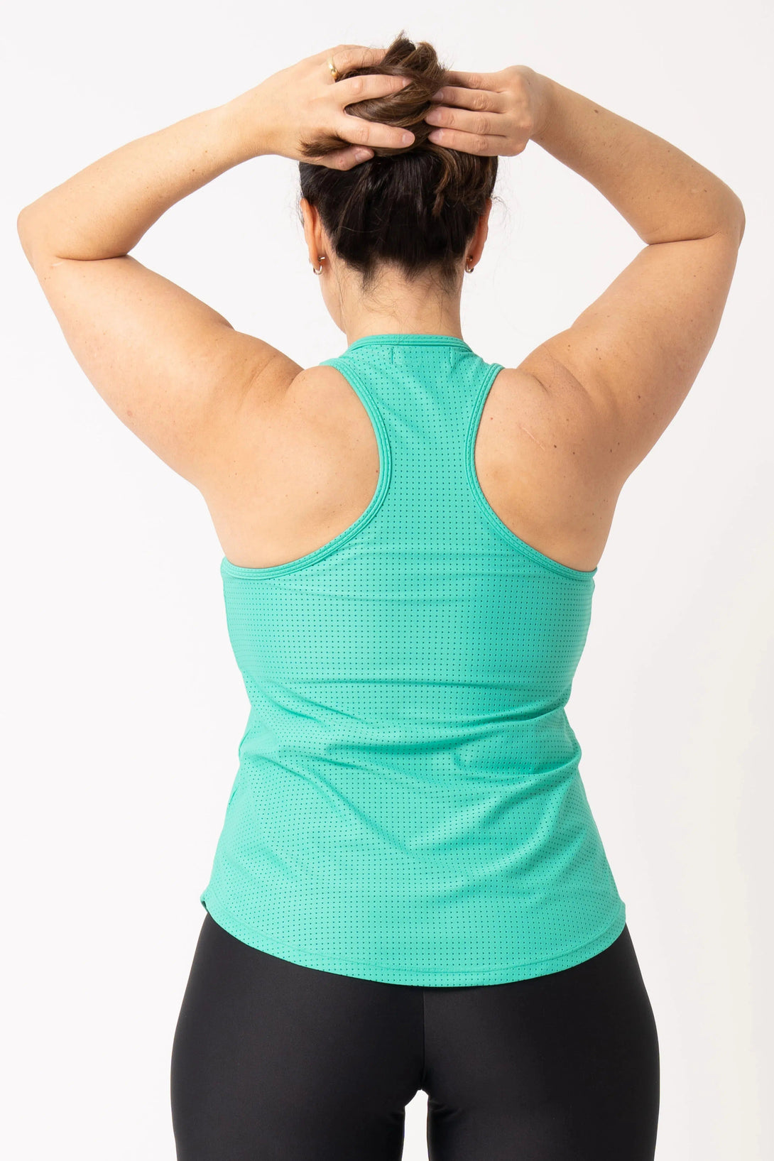 Bball Mesh Racer Back Tank Top - Jade-Activewear-Exoticathletica