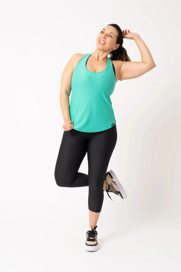 Bball Mesh Racer Back Tank Top - Jade-Activewear-Exoticathletica