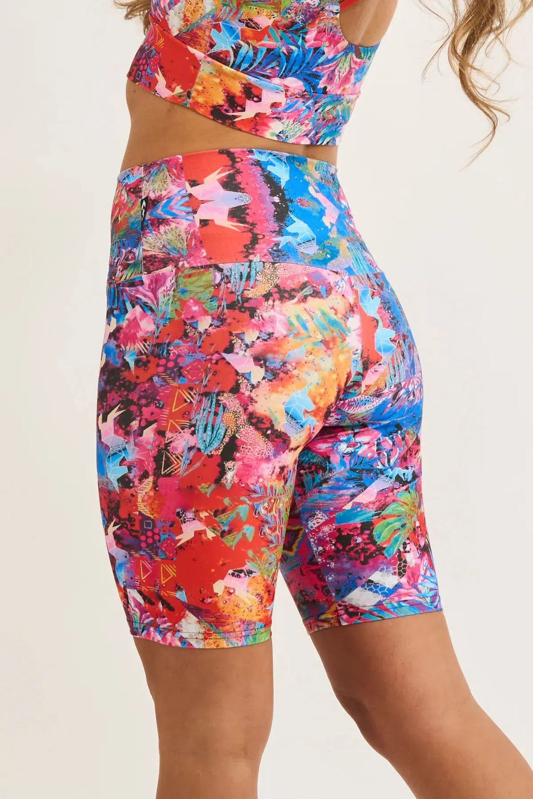 Believe The Hype Performance - High Waisted Long Shorts-Activewear-Exoticathletica