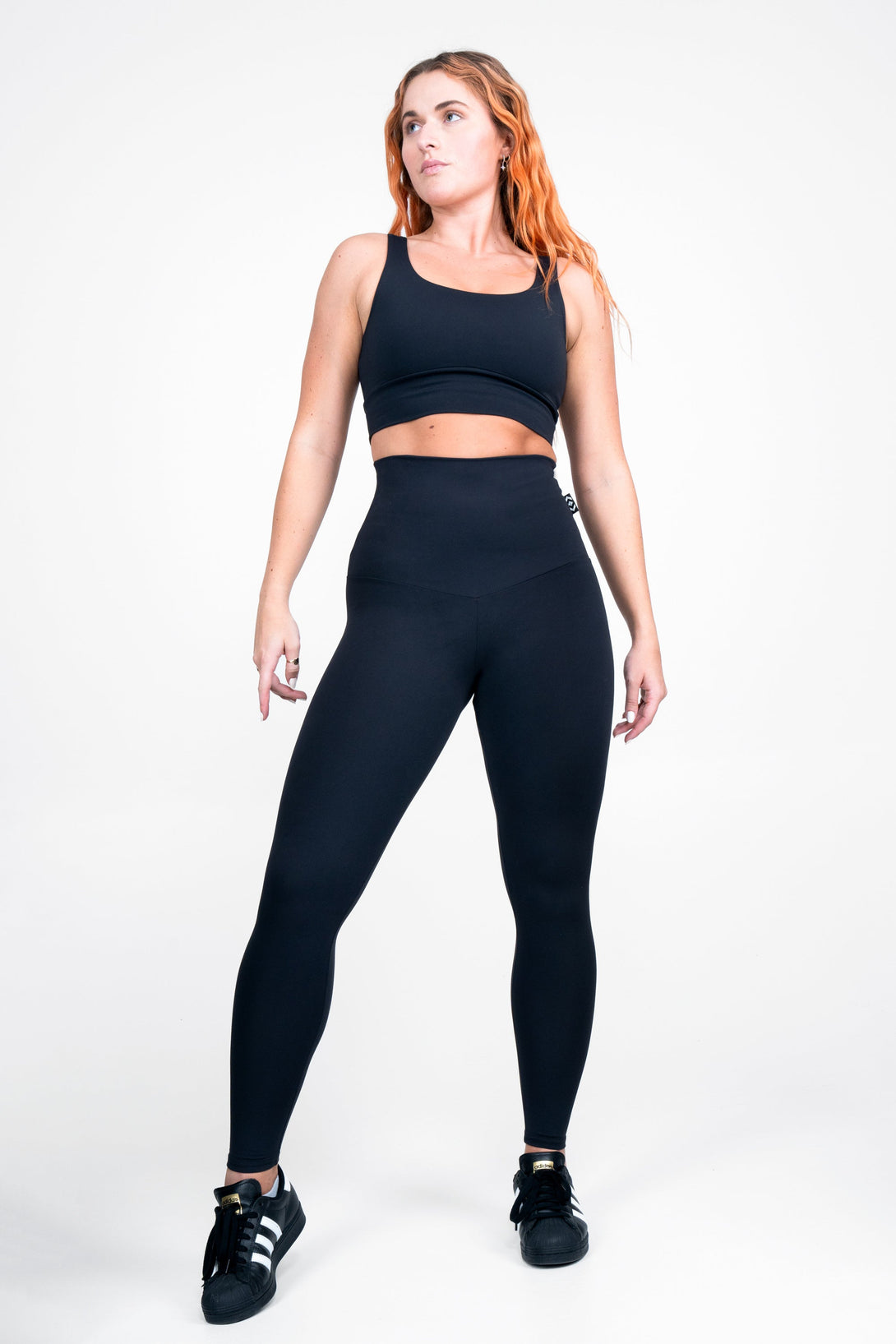 Black Body Contouring - Extra High Waisted Leggings-Activewear-Exoticathletica