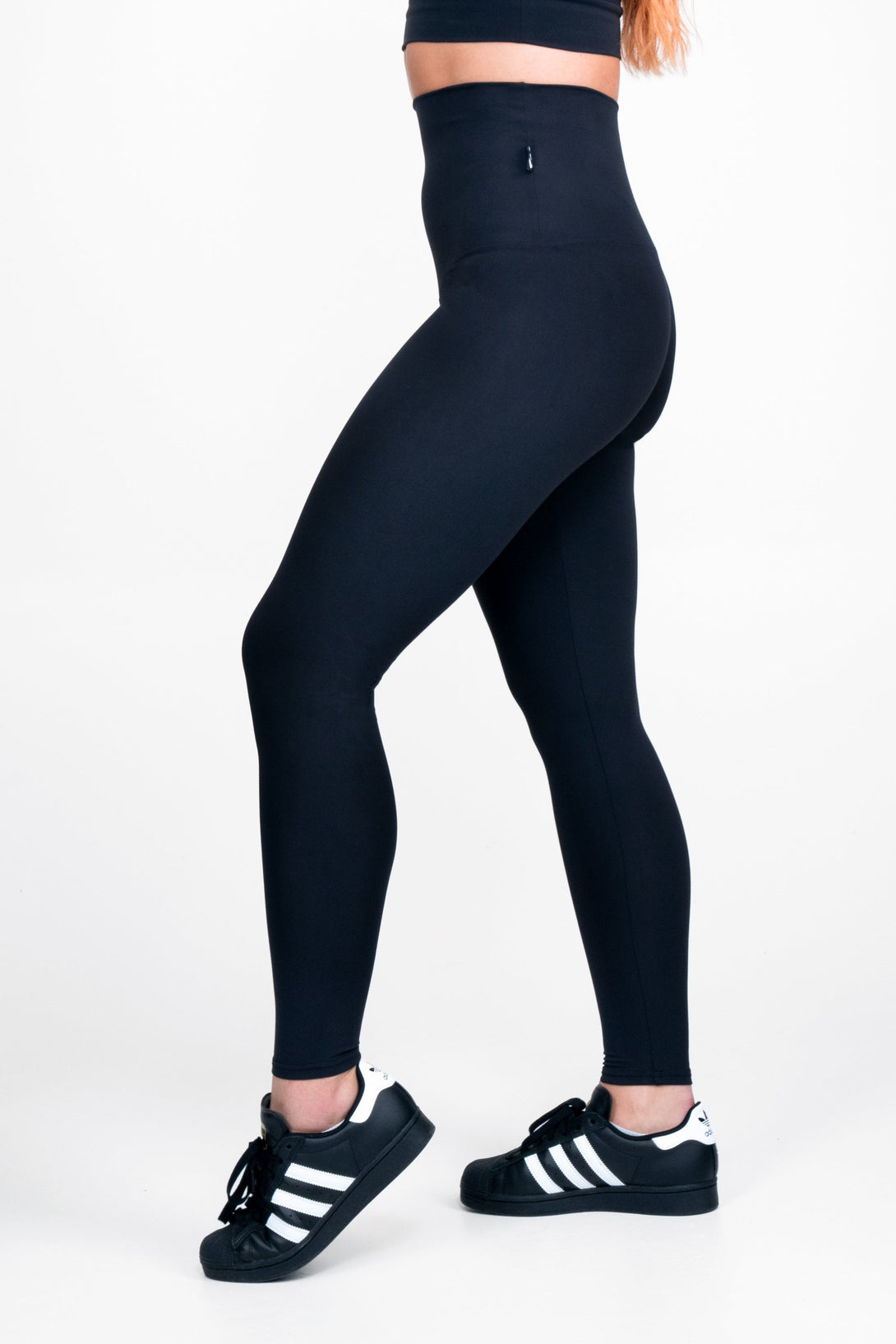 Black Body Contouring - Extra High Waisted Leggings-Activewear-Exoticathletica