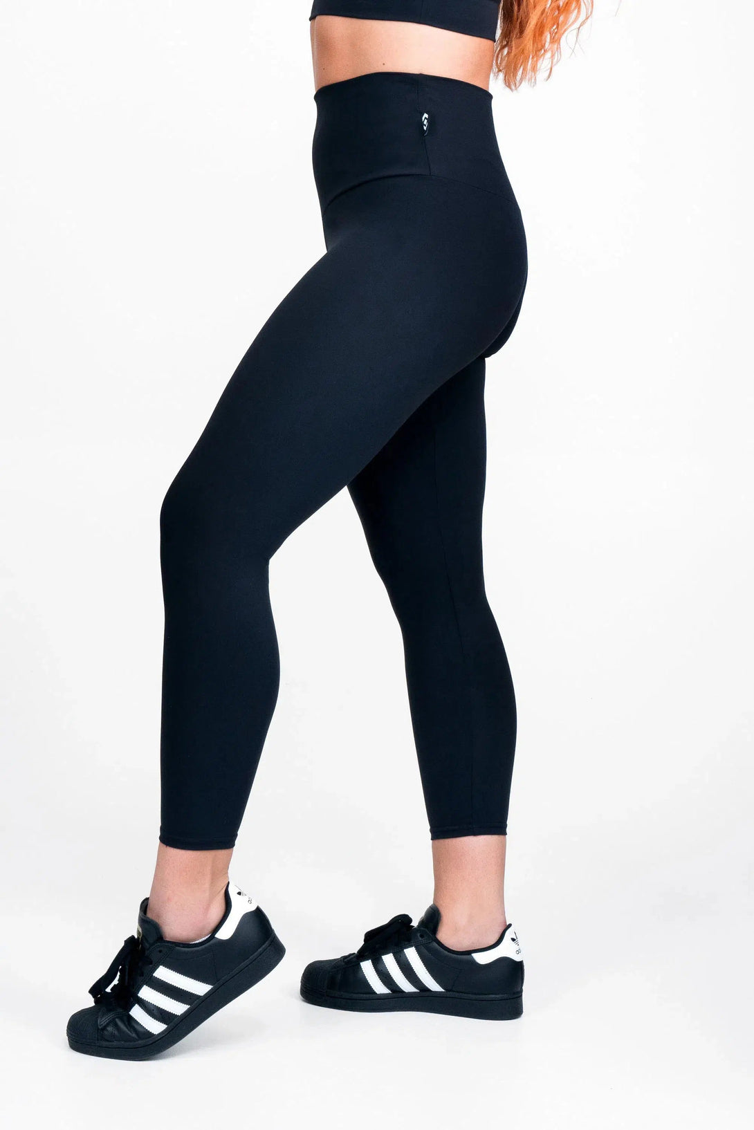 Black Body Contouring - High Waisted 7/8 Leggings-Activewear-Exoticathletica