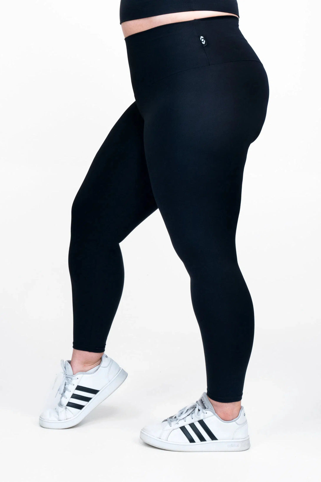 Black Body Contouring - High Waisted 7/8 Leggings-Activewear-Exoticathletica