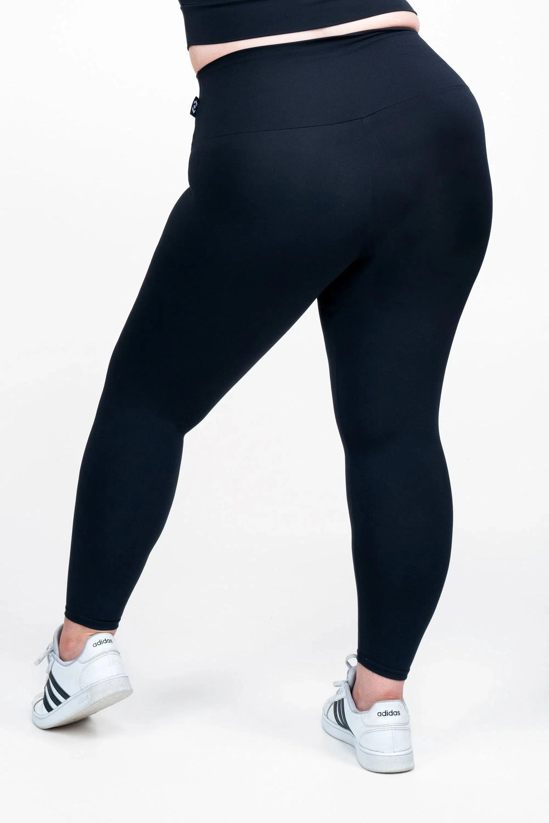 Black Body Contouring - High Waisted 7/8 Leggings-Activewear-Exoticathletica