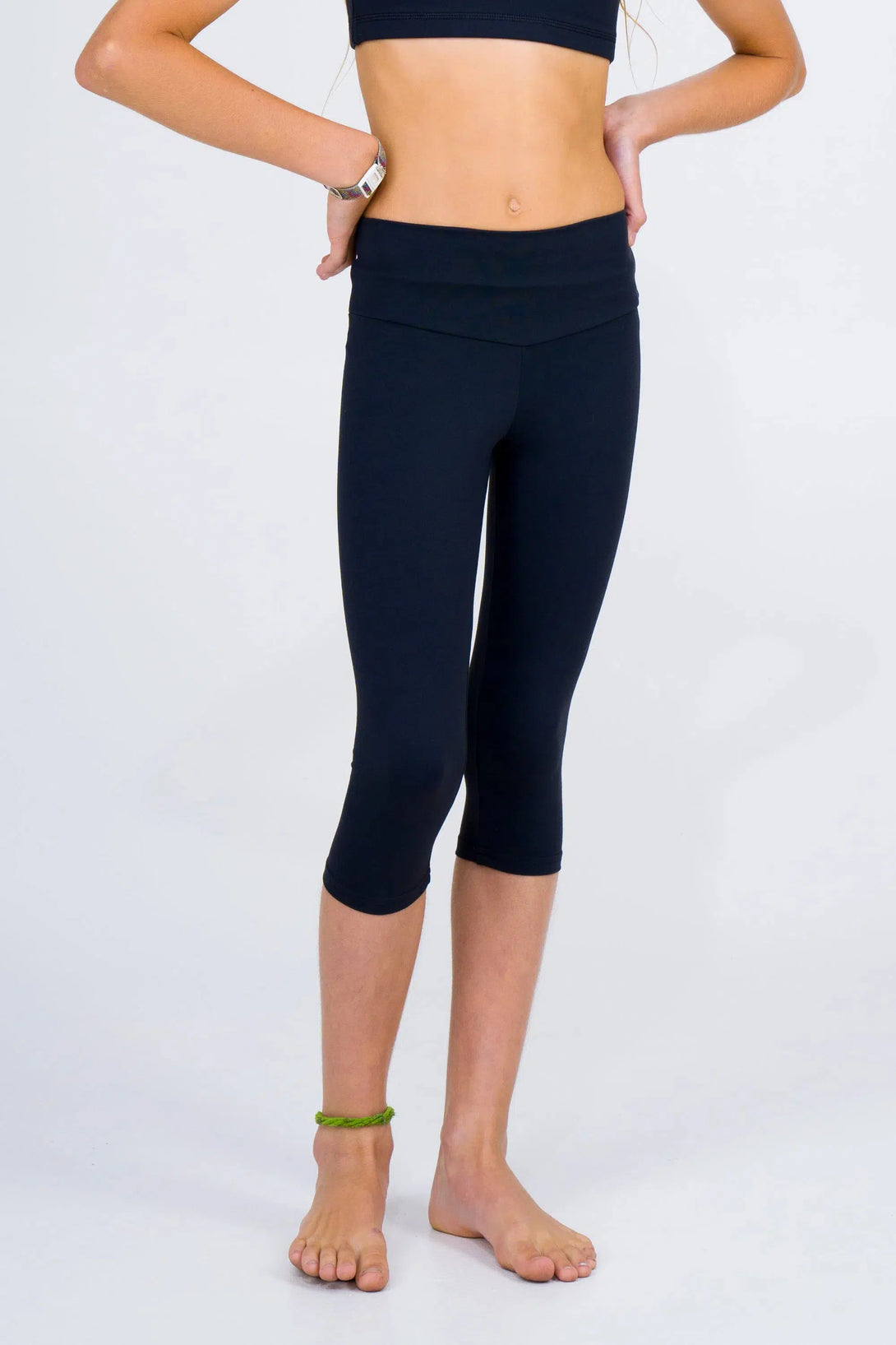 Black Body Contouring - Kids Capris-Activewear-Exoticathletica