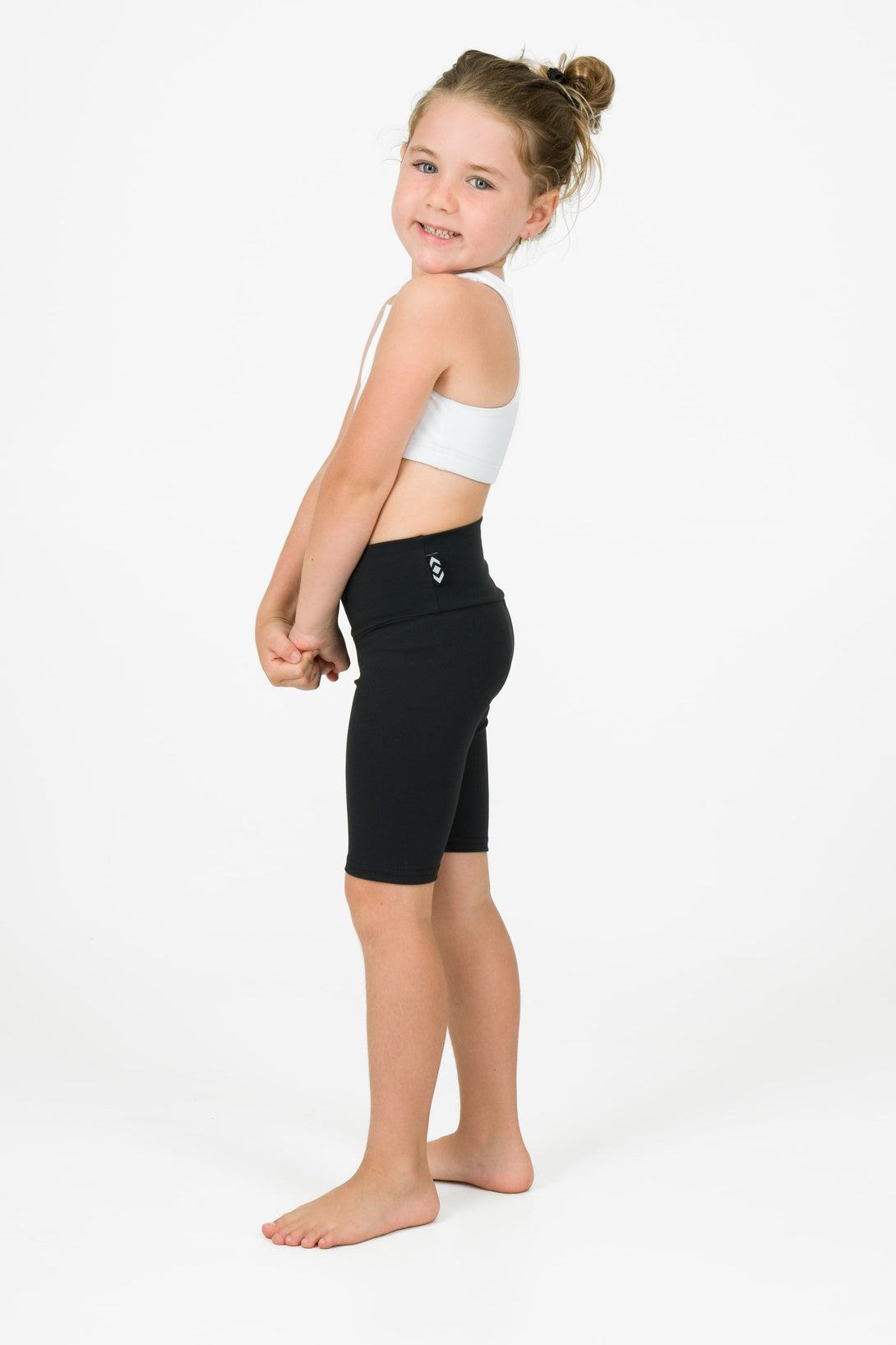 Black Body Contouring - Kids Long Shorts-Activewear-Exoticathletica