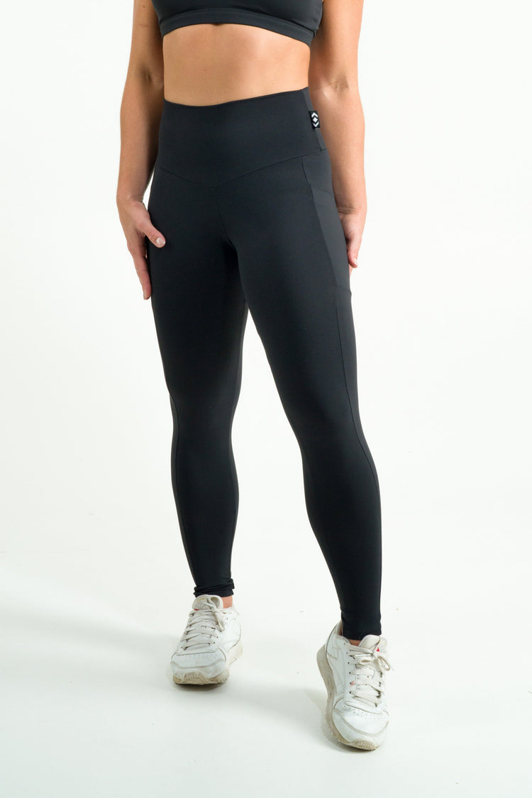 Black | Pocket High Waisted Leggings | Exoticathletica