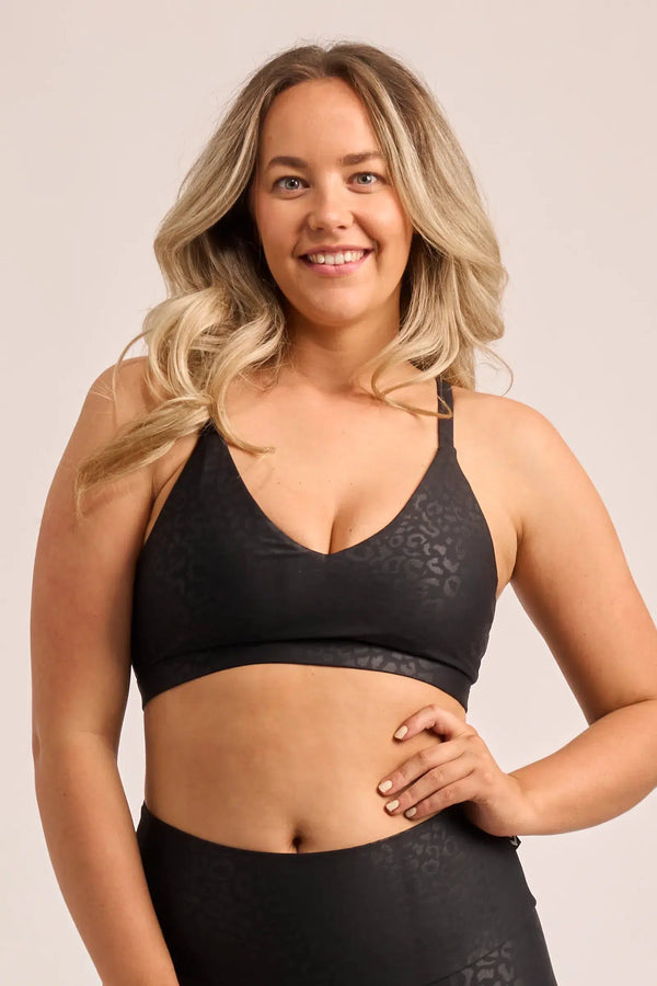 Black Exotic Touch Jag - Bralette Crop-Activewear-Exoticathletica