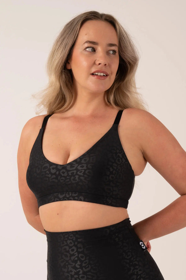 Black Exotic Touch Jag - Bralette Crop-Activewear-Exoticathletica