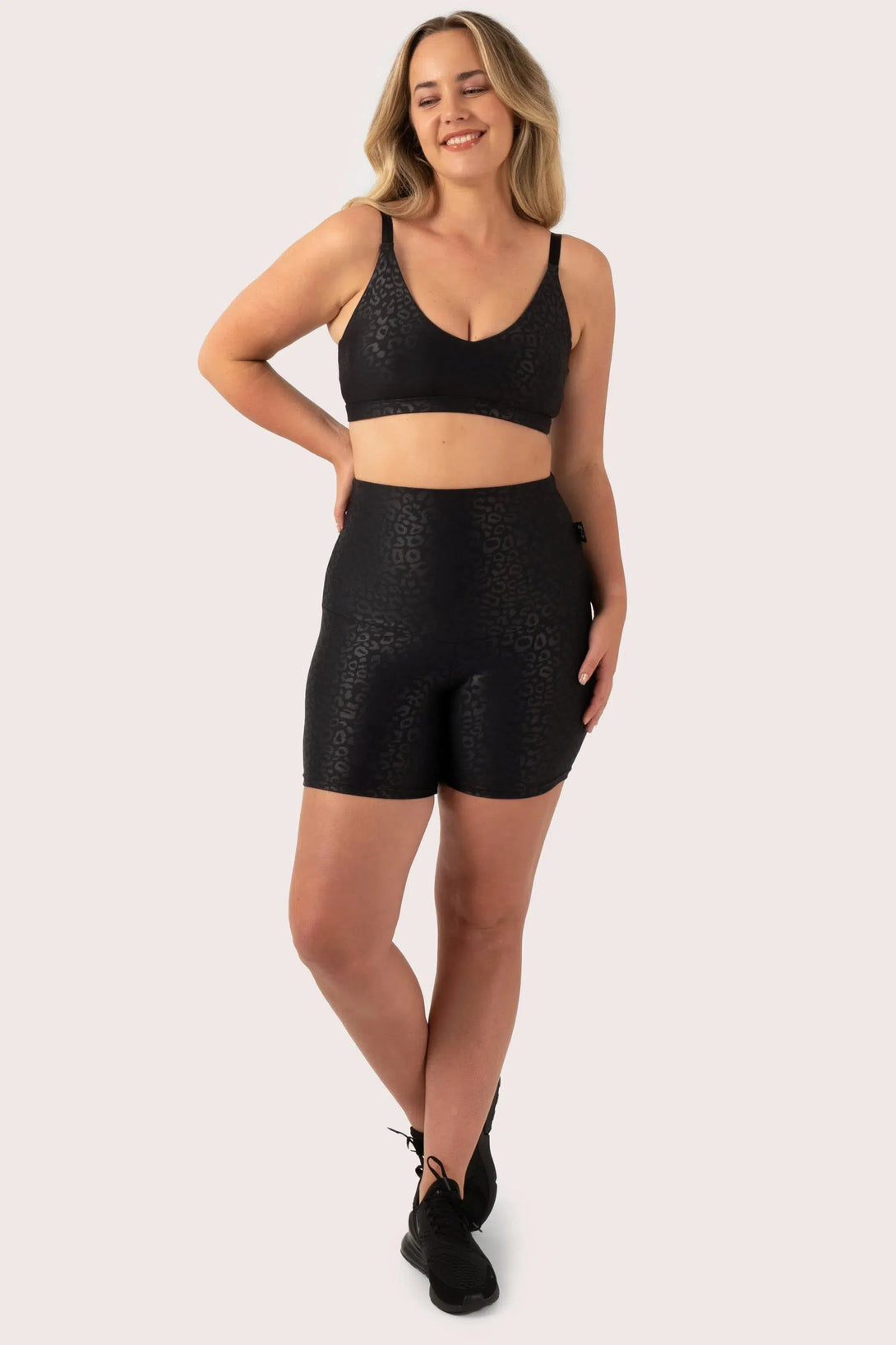 Black Exotic Touch Jag - Extra High Waisted Booty Shorts-9358328267591-Activewear-Exoticathletica