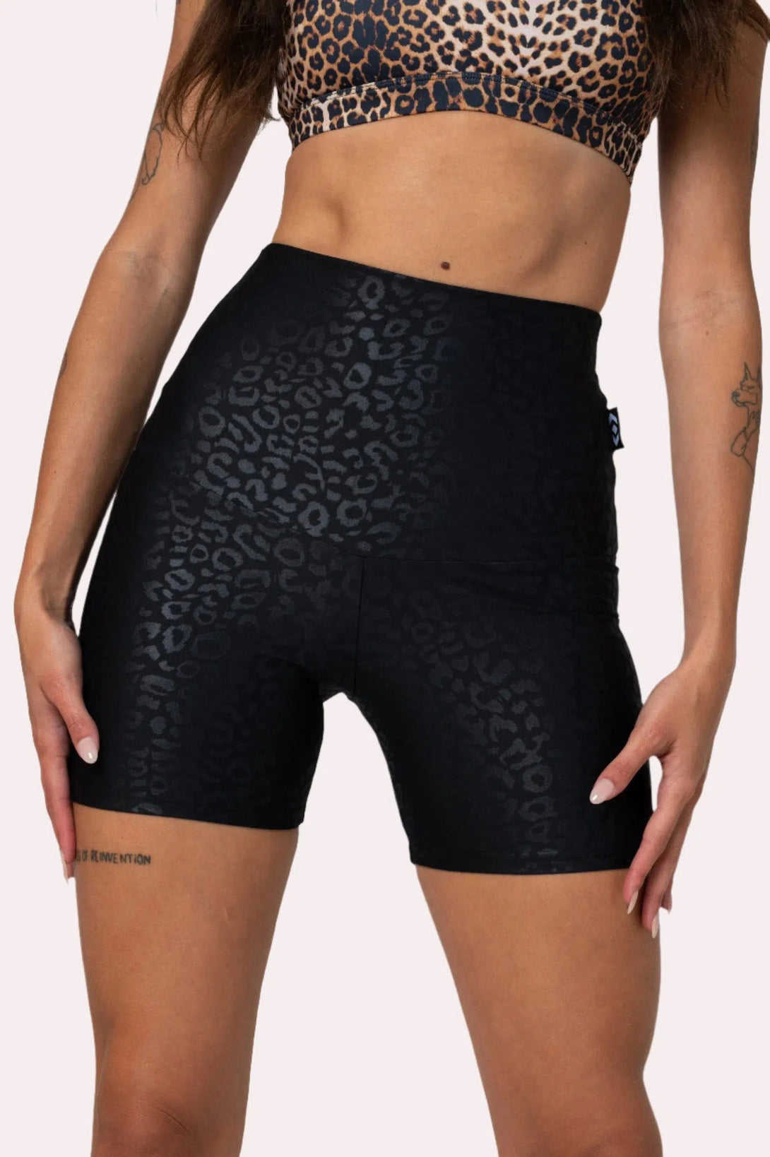 Black Exotic Touch Jag - Extra High Waisted Booty Shorts-Activewear-Exoticathletica