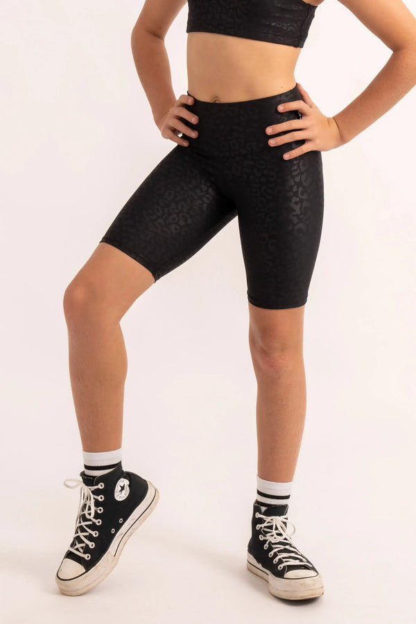 Black Exotic Touch Jag - Kids Long Shorts-9358328268512-Activewear-Exoticathletica