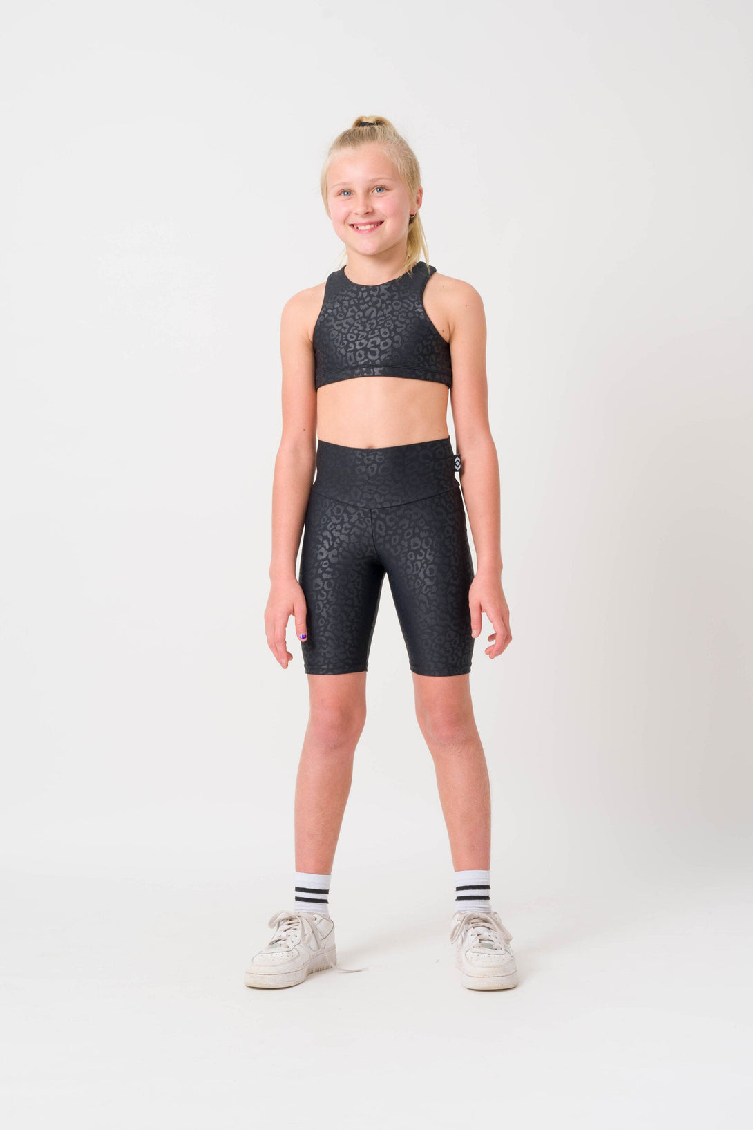 Black Exotic Touch Jag - Kids Long Shorts-Activewear-Exoticathletica