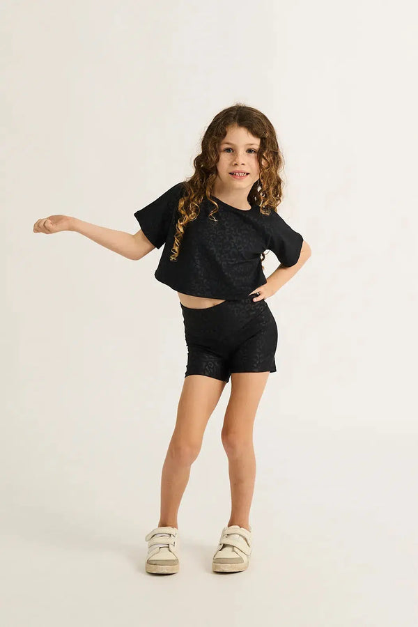 Black Exotic Touch Jag Soft To Touch - Kids Cropped Tee-9358328327813-Activewear-Exoticathletica