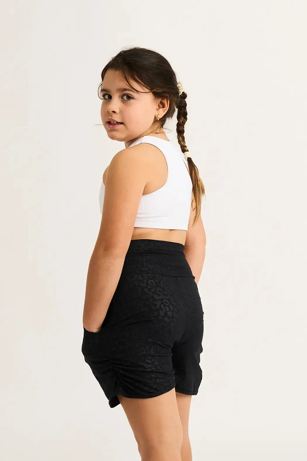 Black Exotic Touch Jag Soft To Touch - Kids Jogger Shorts-Activewear-Exoticathletica