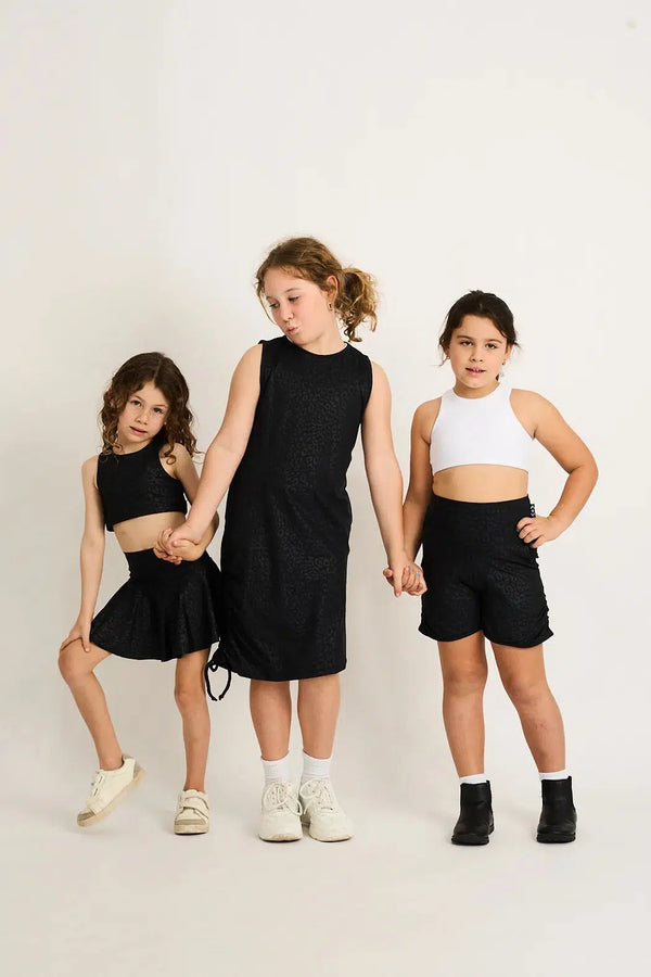 Black Exotic Touch Jag Soft To Touch - Kids Lazy Girl Dress Tank-9358328337843-Activewear-Exoticathletica