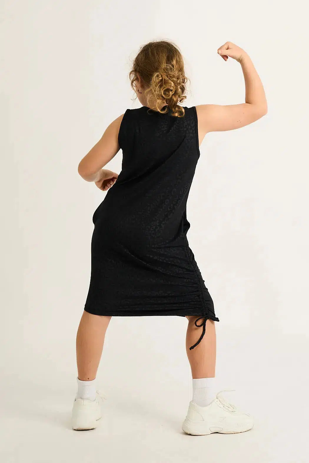 Black Exotic Touch Jag Soft To Touch - Kids Lazy Girl Dress Tank-Activewear-Exoticathletica