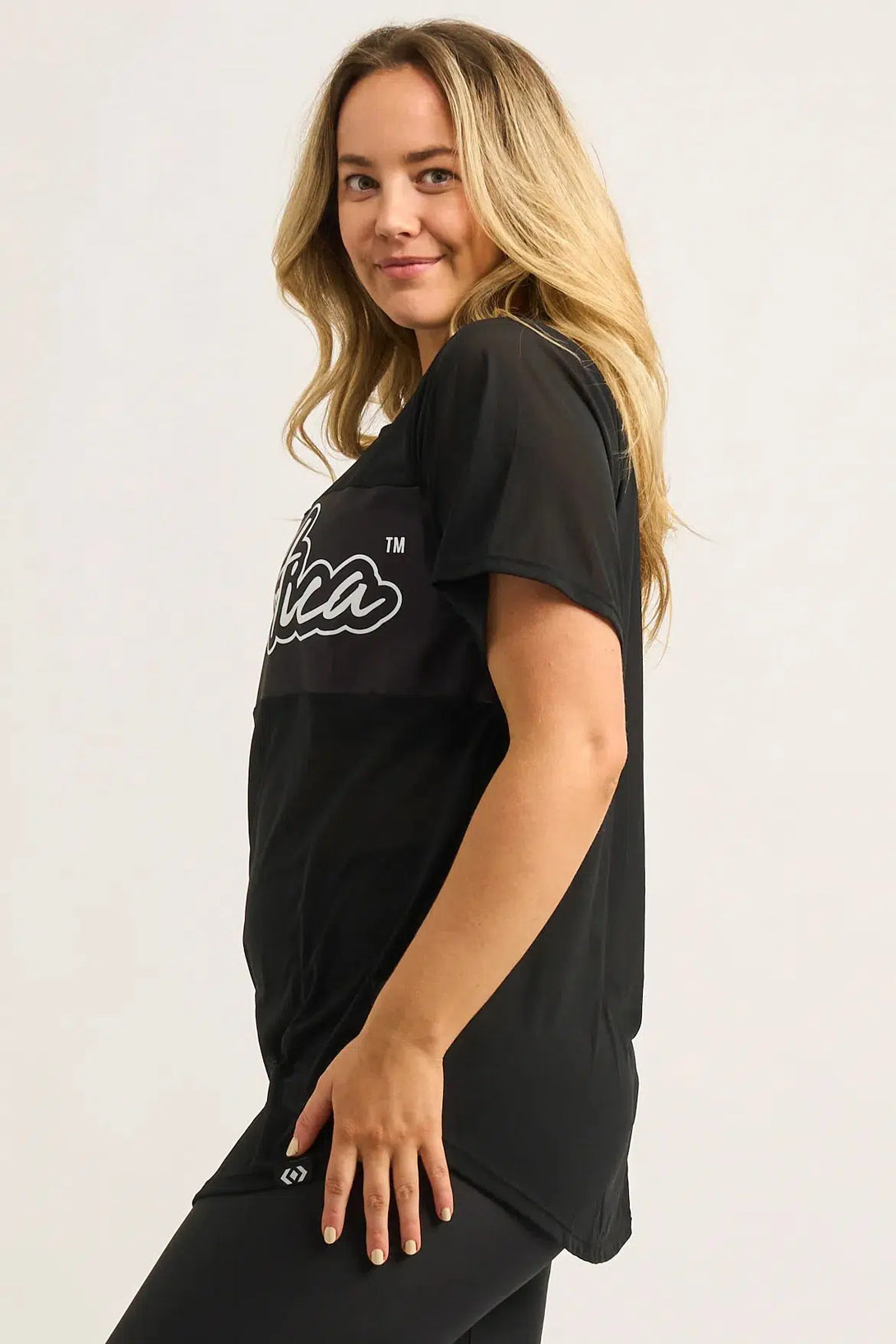 Black Net - Exotica Boyfriend Tee-Activewear-Exoticathletica