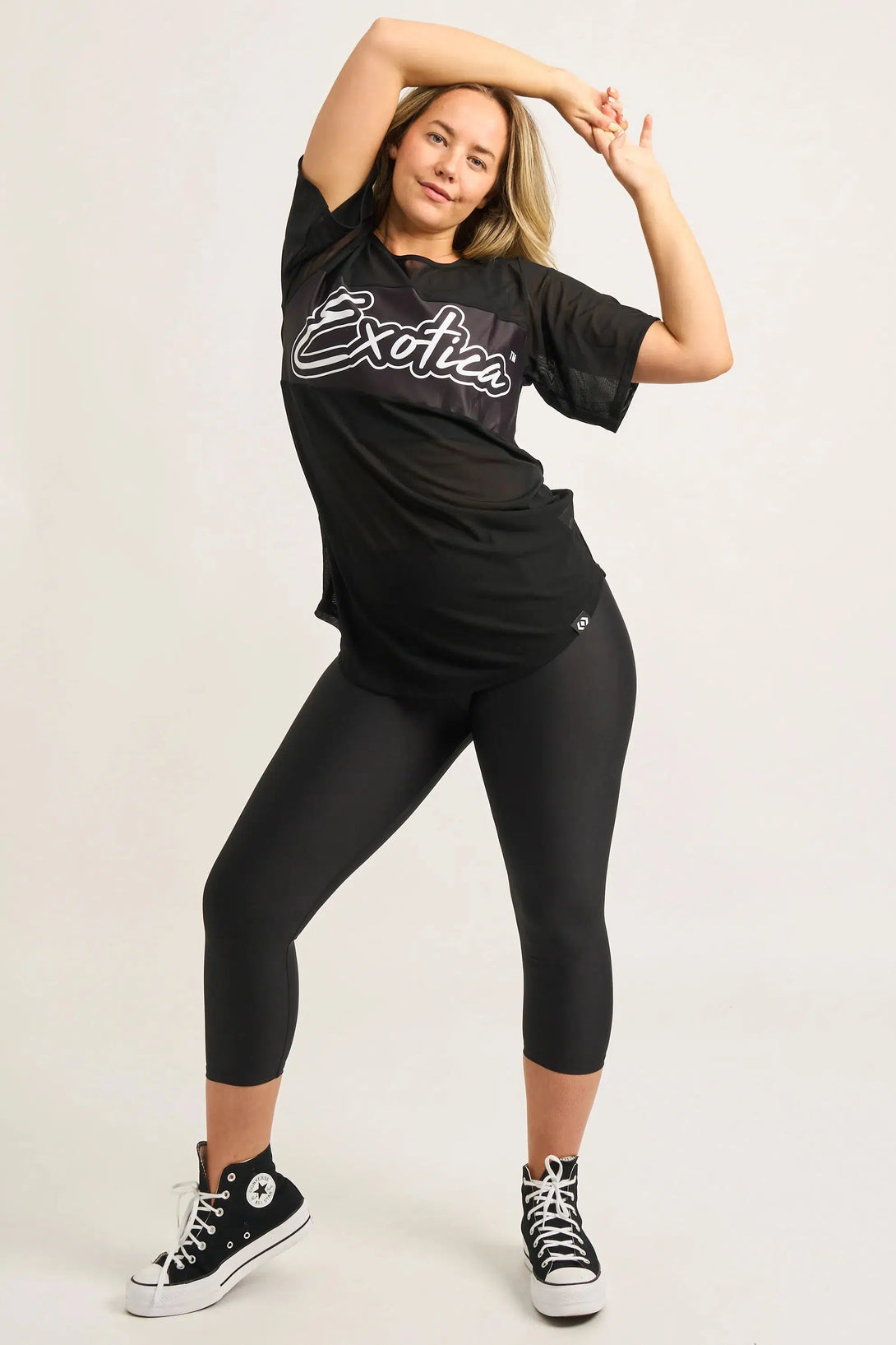 Black Net - Exotica Boyfriend Tee-Activewear-Exoticathletica