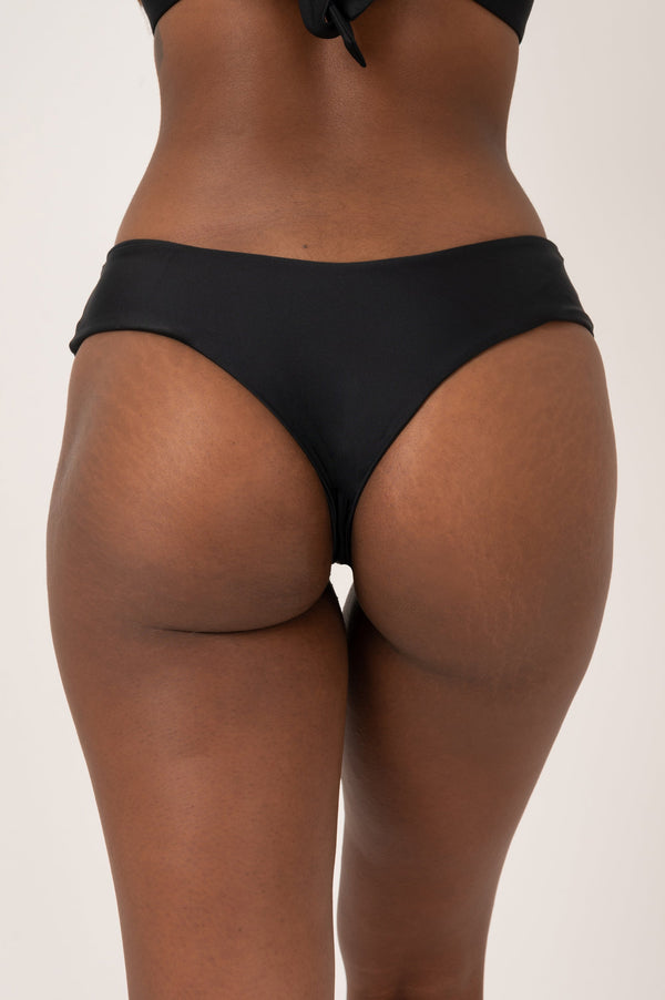 Black Performance - Cheeky Cut Bikini Bottoms-Activewear-Exoticathletica