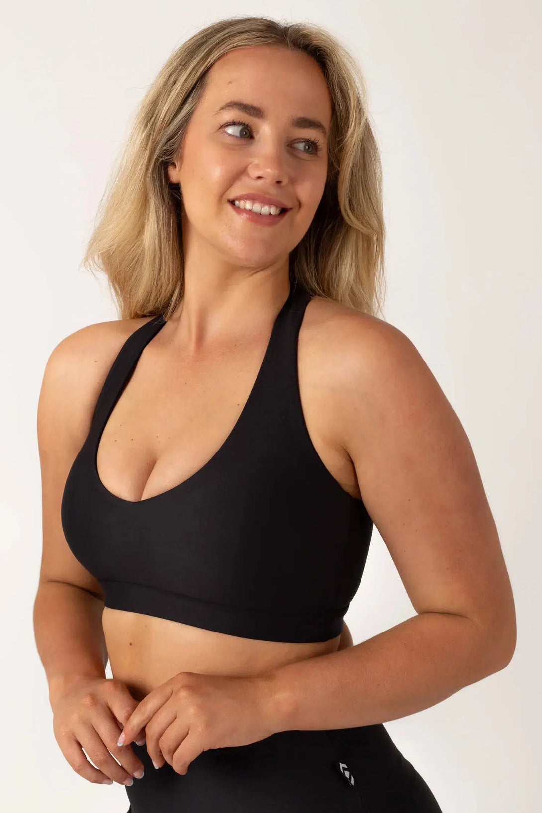 Black Performance - Deep V Crop-Activewear-Exoticathletica