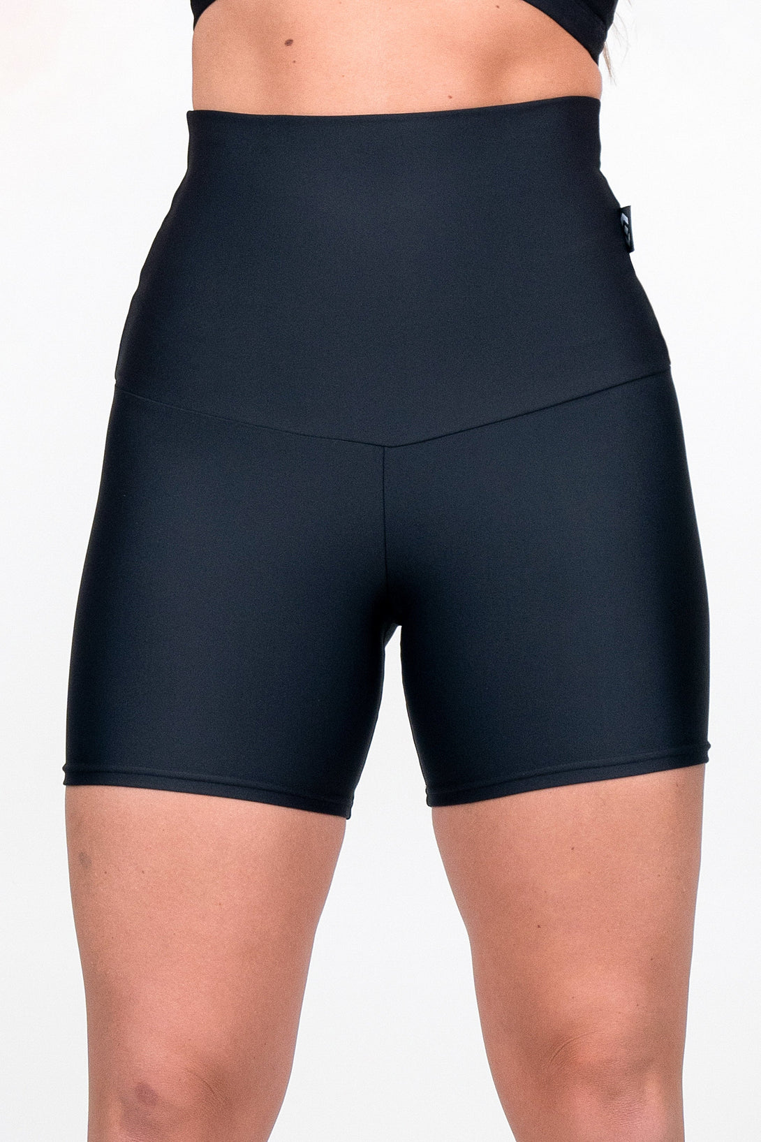 Black Performance - Extra High Waisted Booty Shorts-Activewear-Exoticathletica